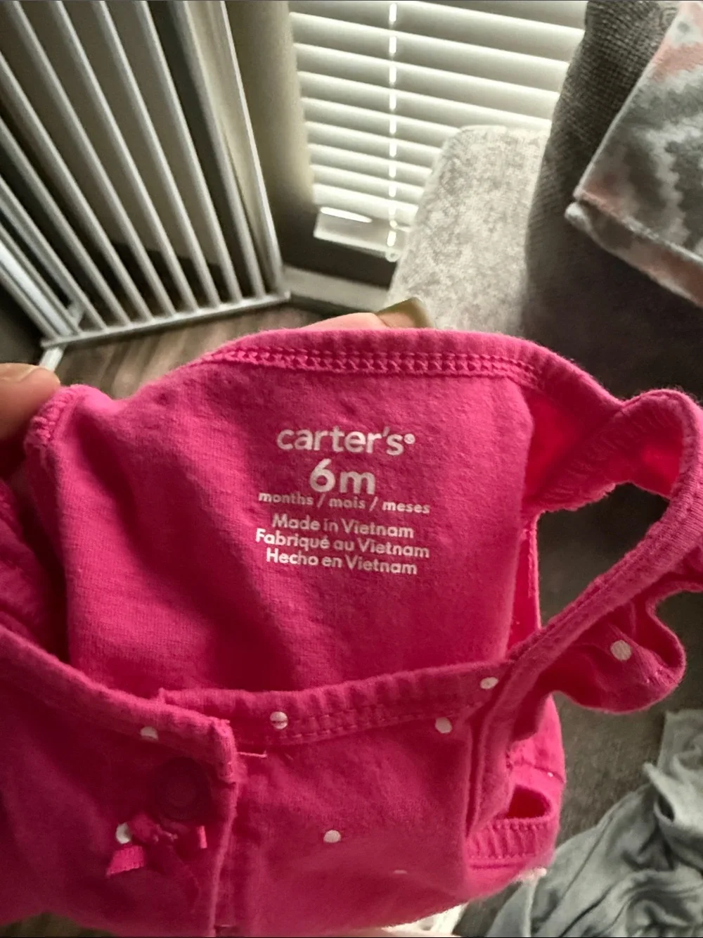 Carter's Hot Pink Polka Dot Seahorse Romper